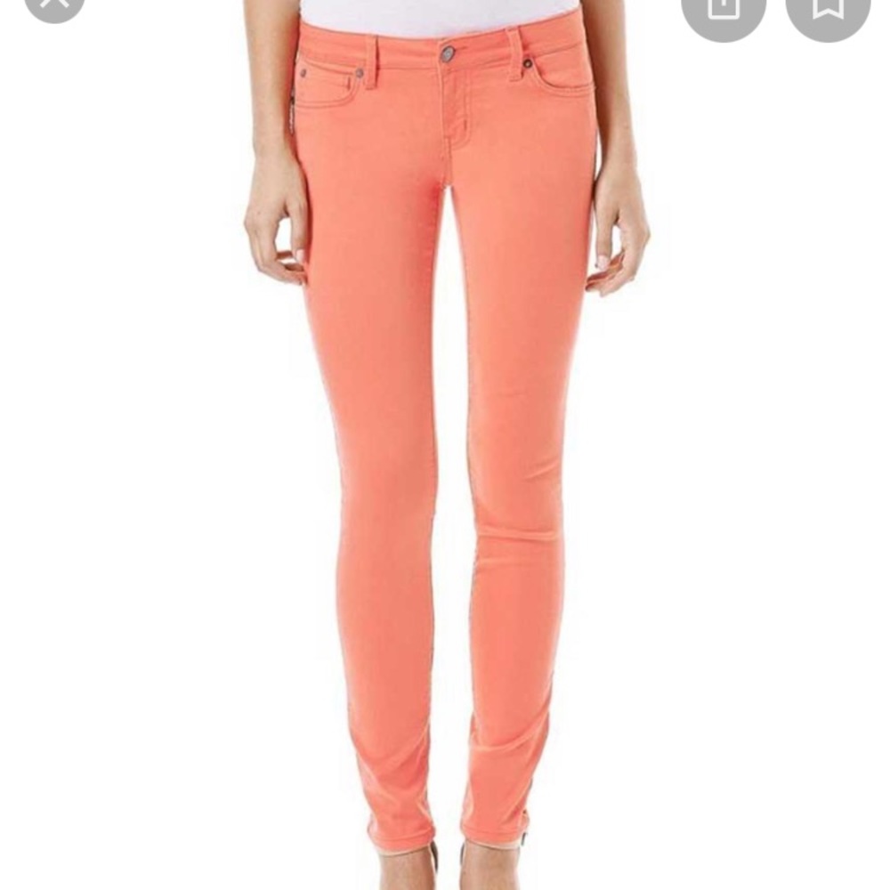 Level 99 Liza skinny coral jeans